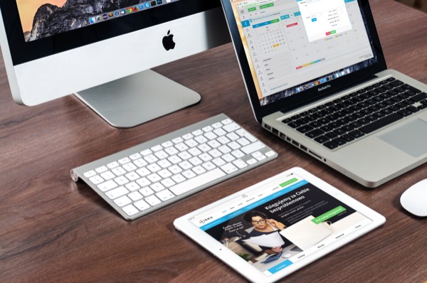 different devices on table