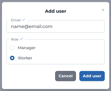 Add additional user form