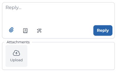 Upload attachments in customer messages