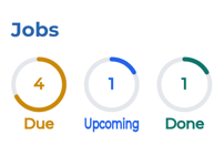 Jobs summary on the home page