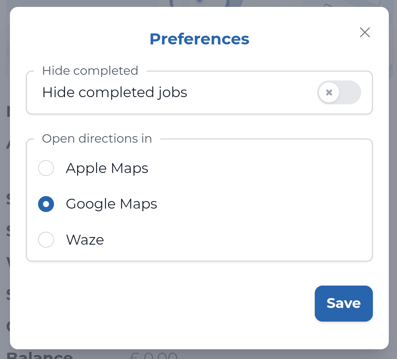 Work view preferences