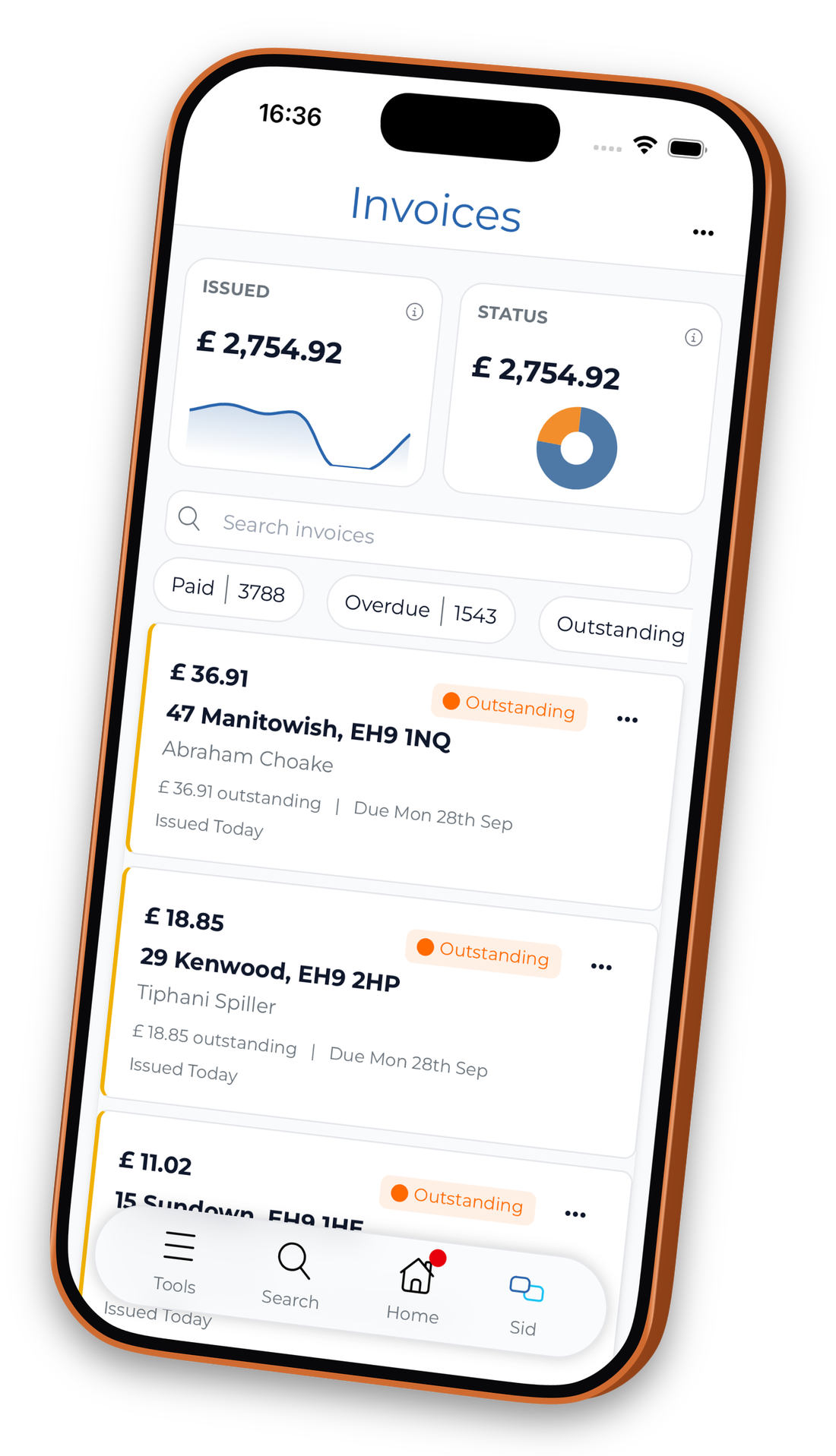 Invoice instalments