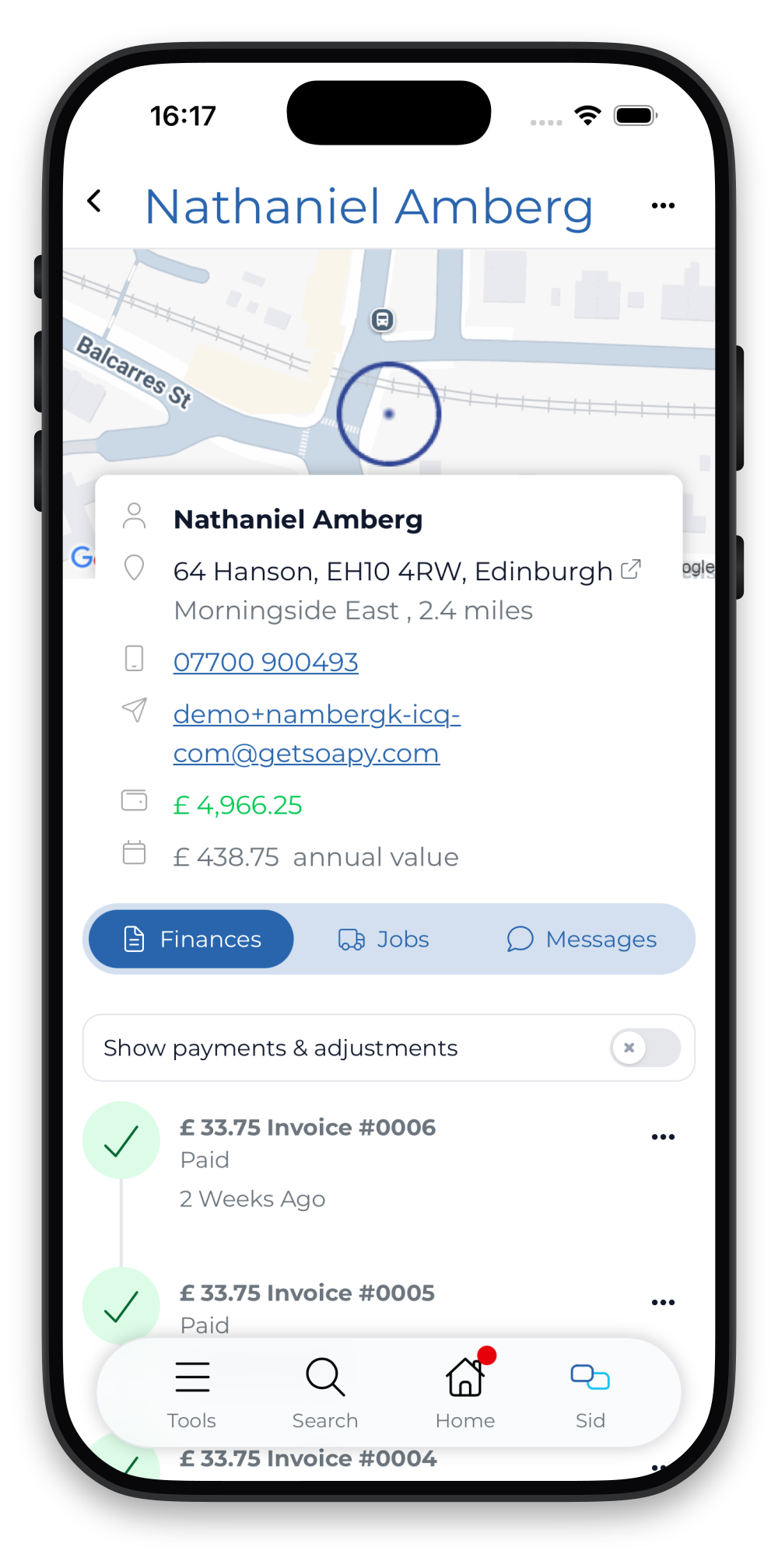 Payment receipts and notifications