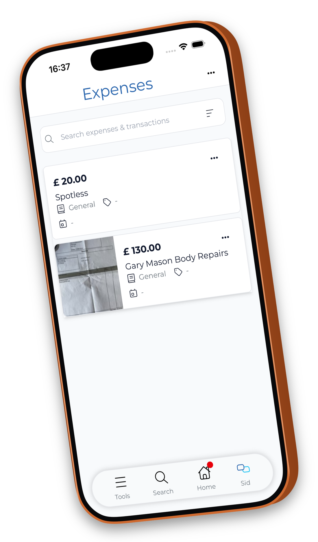 Suggested expense matching from bank transactions