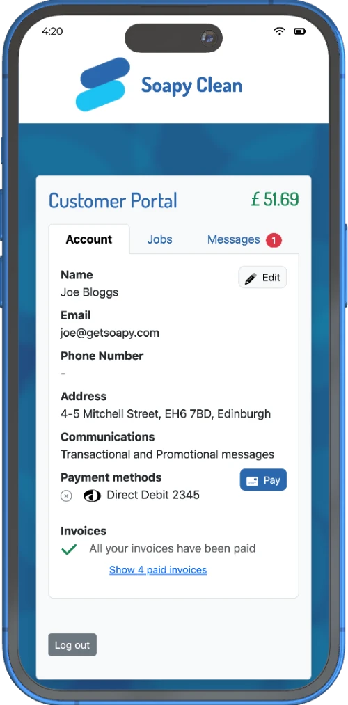 customer portal for local service businesses