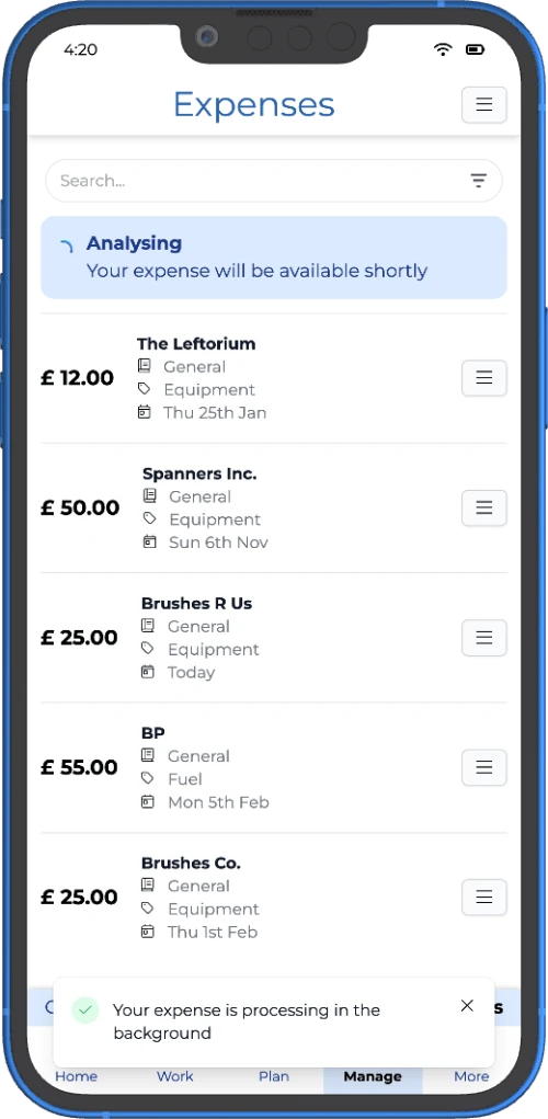 expense tracking for local service businesses