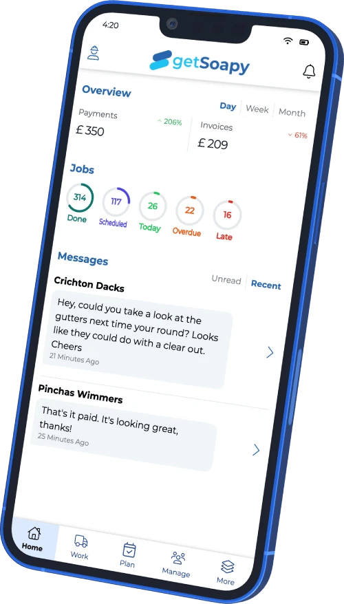 A clearer getSoapy home view to keep on top of work