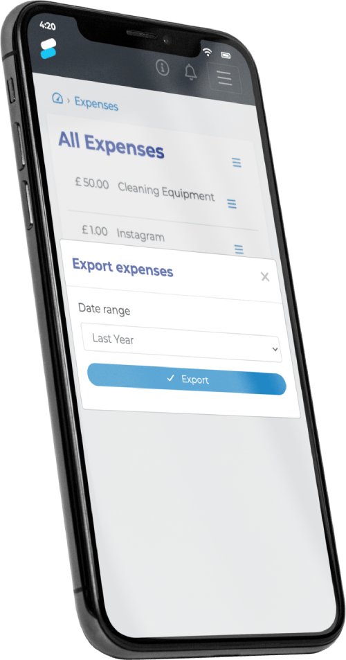 service business expense tracking export expenses